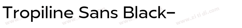 Tropiline Sans Black字体转换